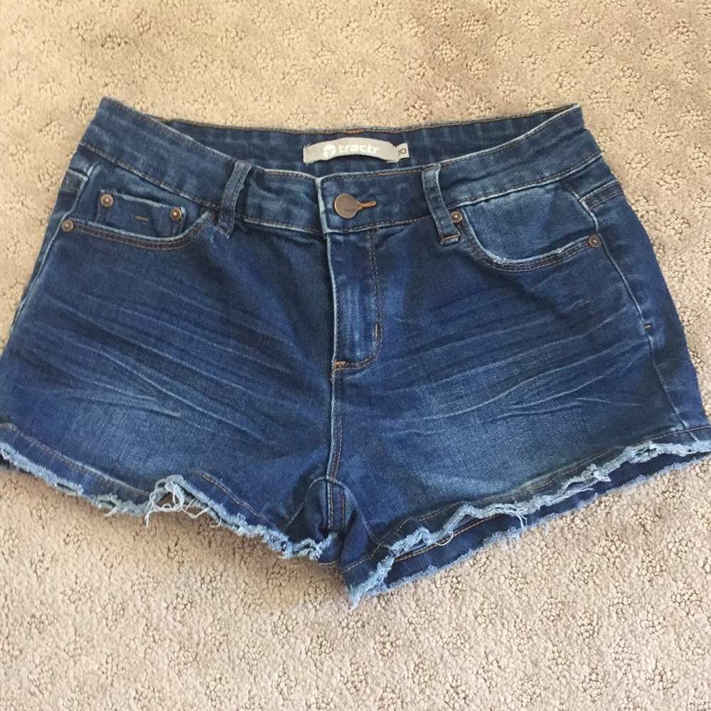 Girls Tractr Dark Jean Shorts